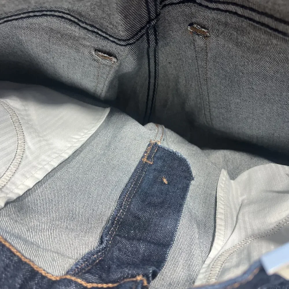 Abercrombie & Fitch High Rise 90s Straight Jean Dark Blue Size 31 Fits 35 NWT